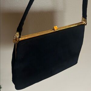 Vintage Coblentz Original Bag, 1950s Satin Fabric Gold Tone Hardware.